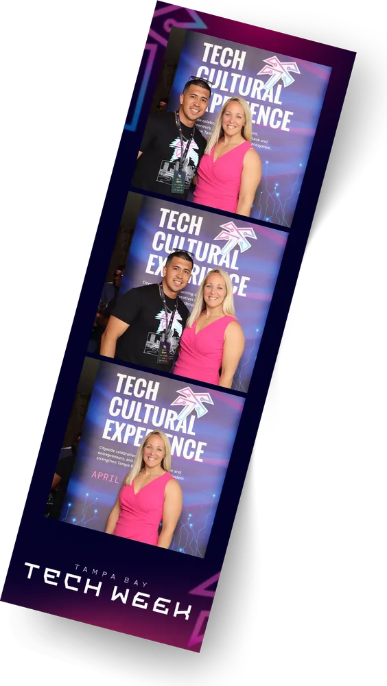 Tampa Bay Tech Week photo booth strip